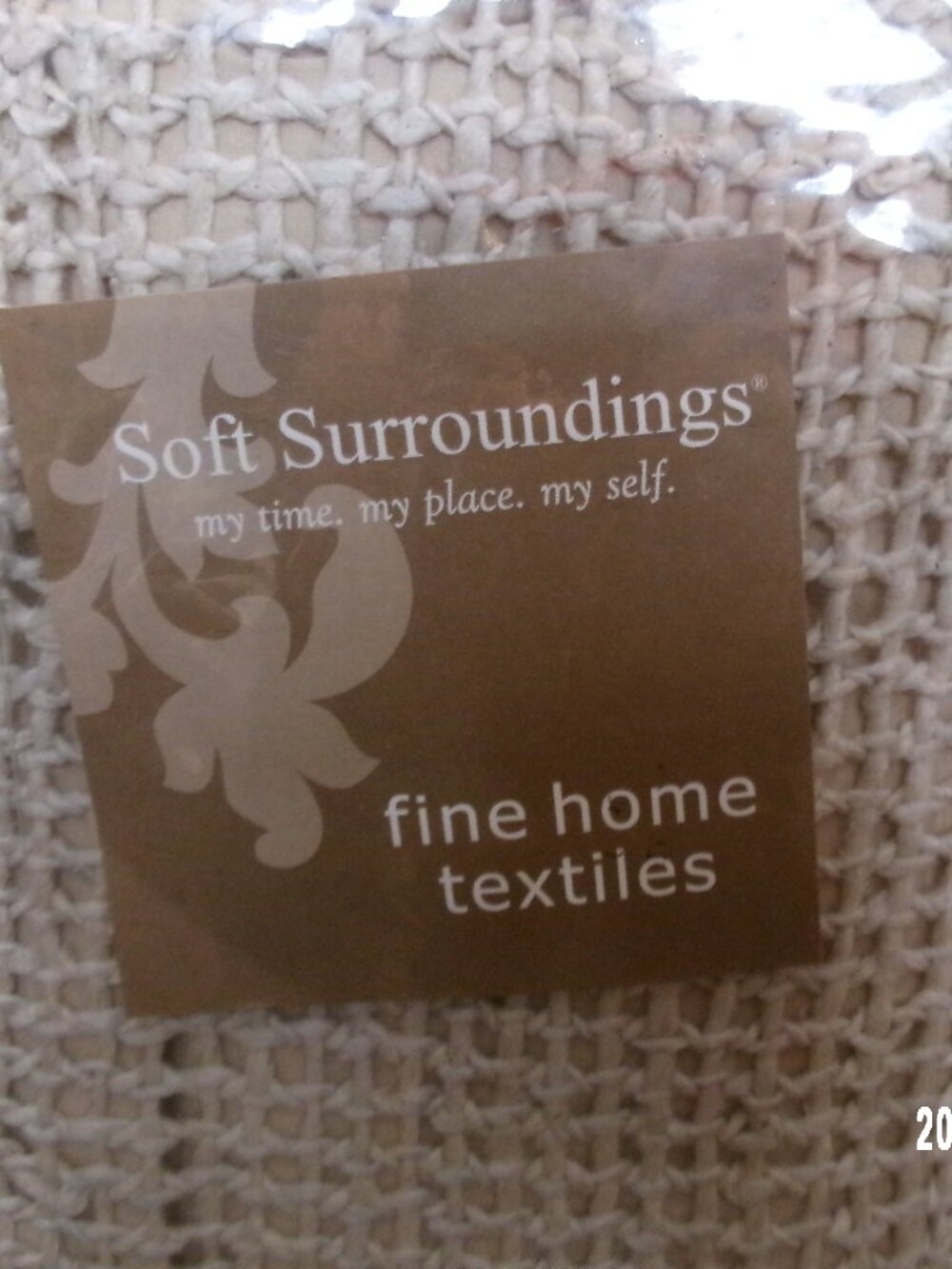 New Soft Surroundings Raw Silk Woven Euro Pillow Sham Coastal Beige Silk Lined